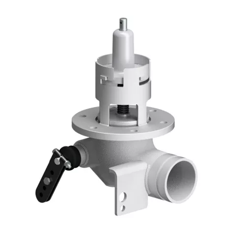 EV46673ALB - 3" Flat Seat Aluminum Emergency Valve – Manual – 90 Degree Elbow