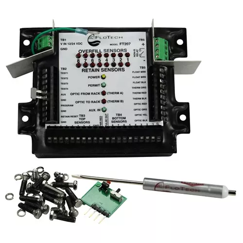 FT207 - FloTech Checkmate Overfill/Retain Black and White, 2-Wire System Onboard Monitor