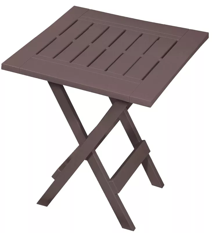Gracious Living 14168-6PDQ Side Table, 15-3/10 in W, 17 in D, 25 in H, Resin Frame, Resin Table, Earth Table, Foldable