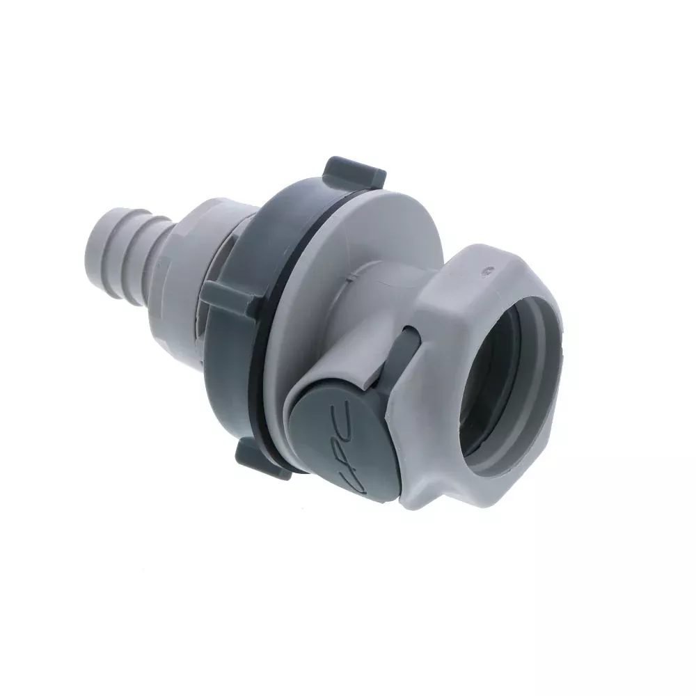 HFC16812 Panel Mount Hose Barb Coupling Body 1/2 ID Barb