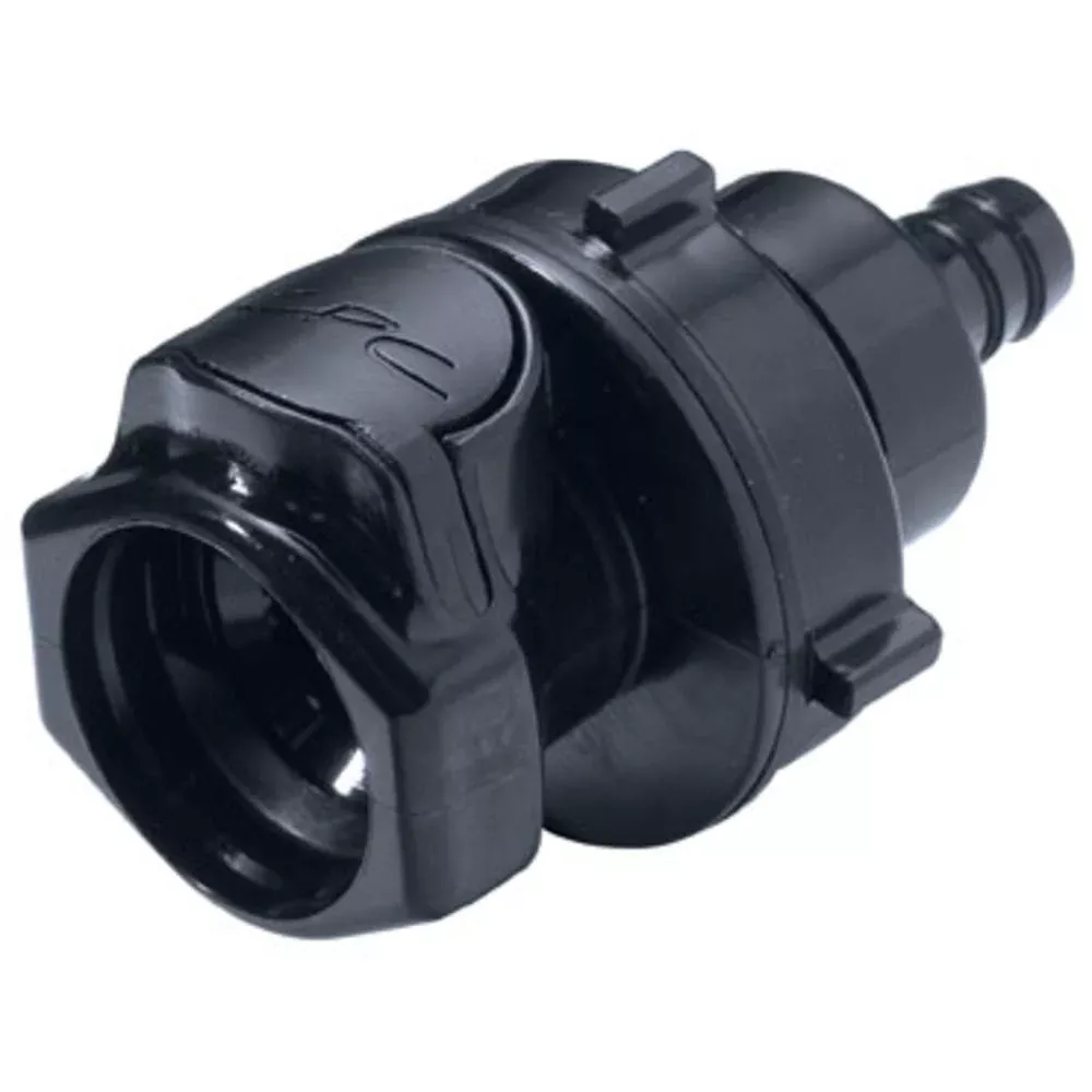 HFCD16657 Valved Panel Mount Hose Barb Coupling Body 3/8 ID Barb