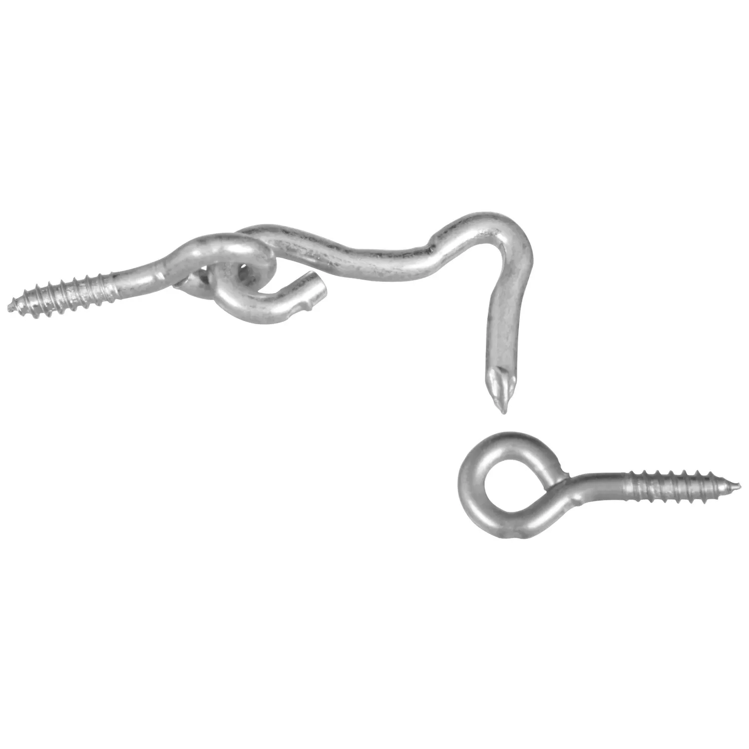 Hook & Eye, Zinc-plated Steel, 1 In., 2-pk.
