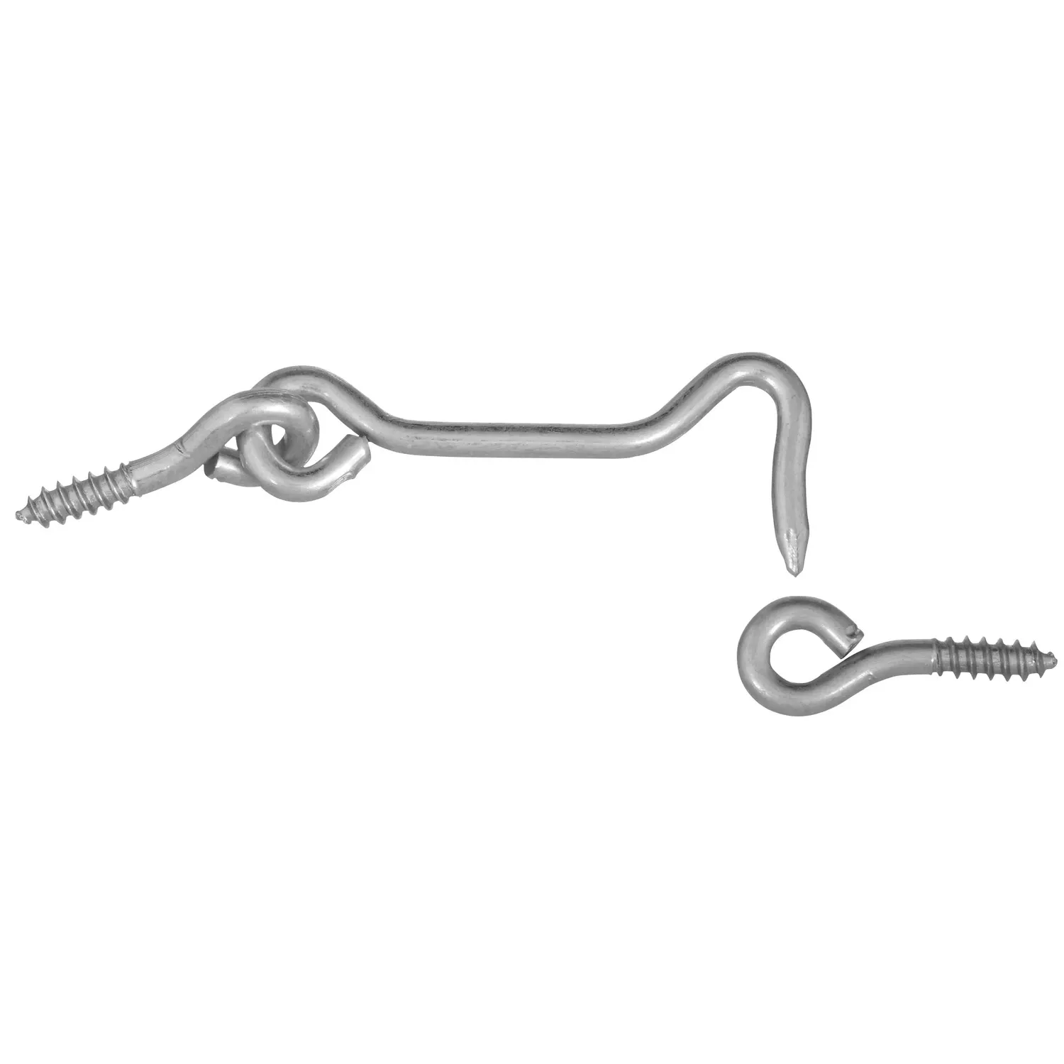 Hook & Eye, Zinc-plated Steel, 2-1/2 In., 2-pk.