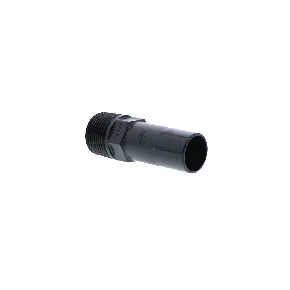 John Guest Black Male Stem Adapter - 3/4 CTS Stem x 3/4 NPT