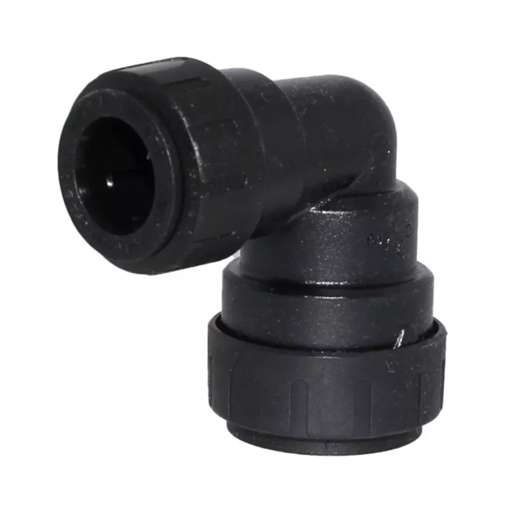 John Guest ProLock Black Reducing Elbow - 1/2 CTS x 3/8 CTS