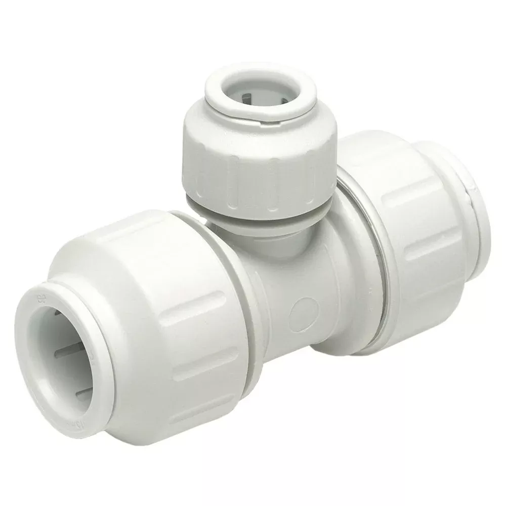 John Guest Reducing Tee - 15mm x 15mm x 10mm