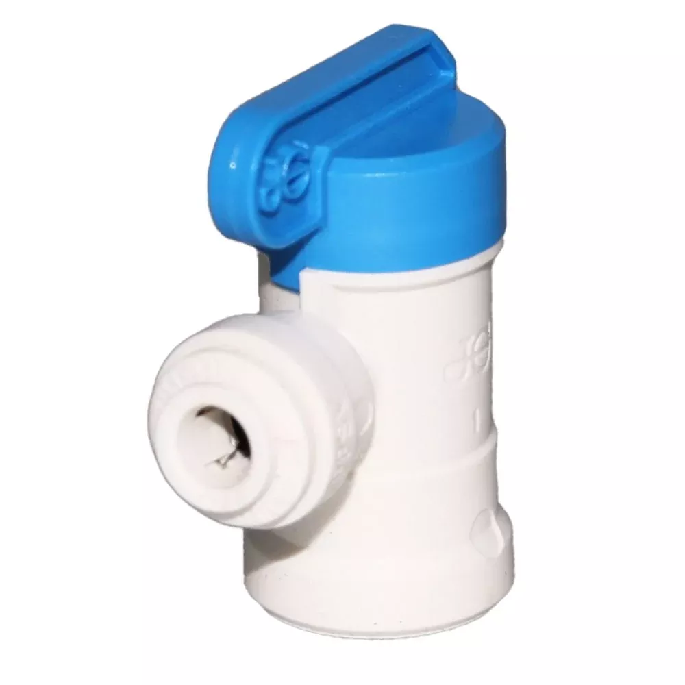 John Guest Shut-Off Valve-Polypro Elbow NPTF - 1/4 x 1/4 NPTF