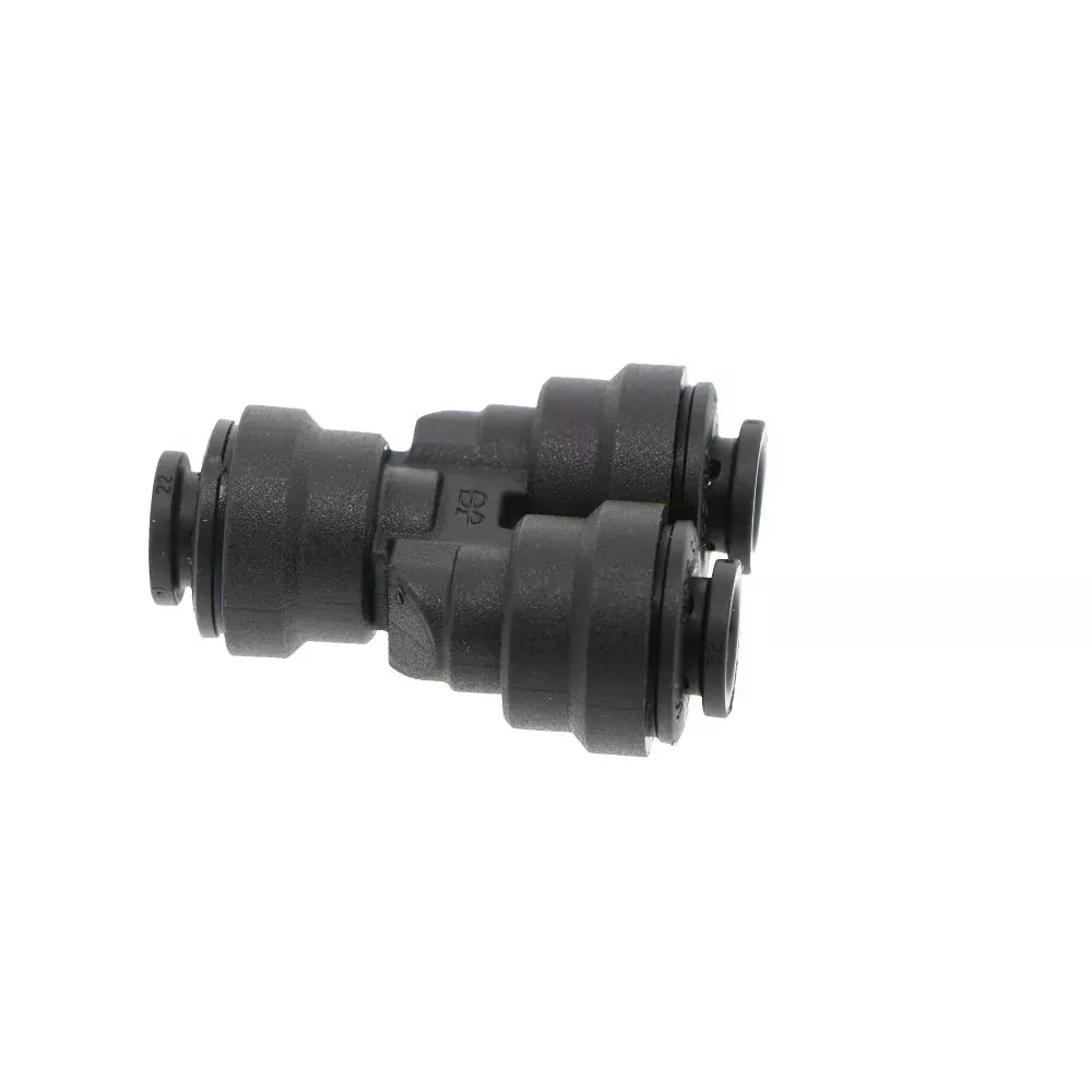 John Guest Two Way Divider Black Polypropylene - 1/4