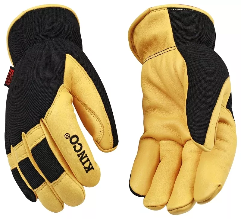 KincoPro 101HK-L Safety Gloves, Men's, L, Wing Thumb, Shirred Elastic, Polyester/Spandex, Gold