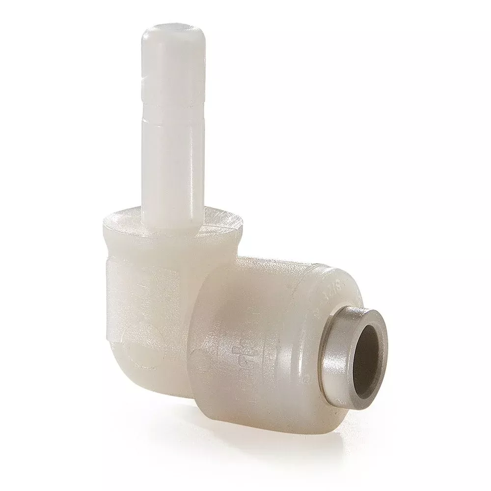 Kynar PVDF Tube Elbow Union Stem - 1/4 x 1/4