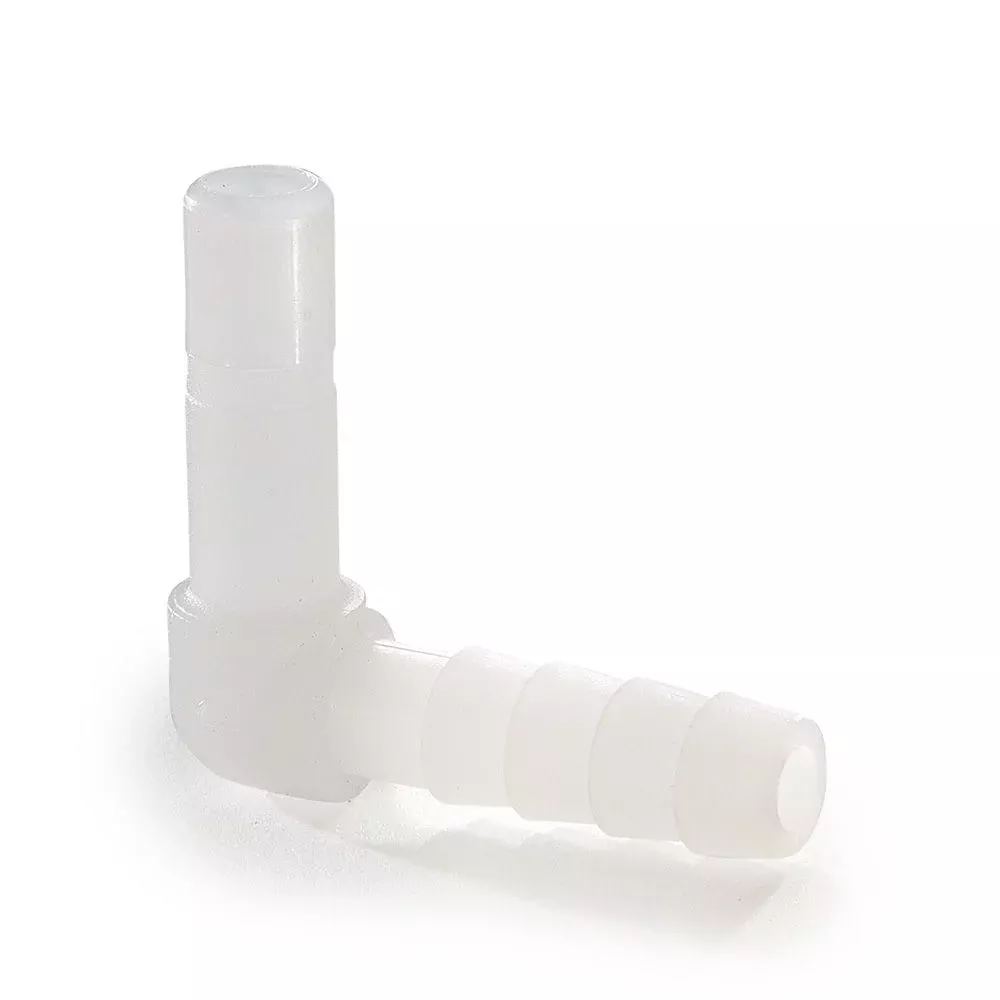 Kynar PVDF Tube Stem 90 Barb - 3/8