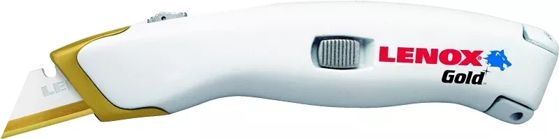 Lenox 20353SSRK1 Utility Knife, Titanium Blade, Straight Handle, White Handle