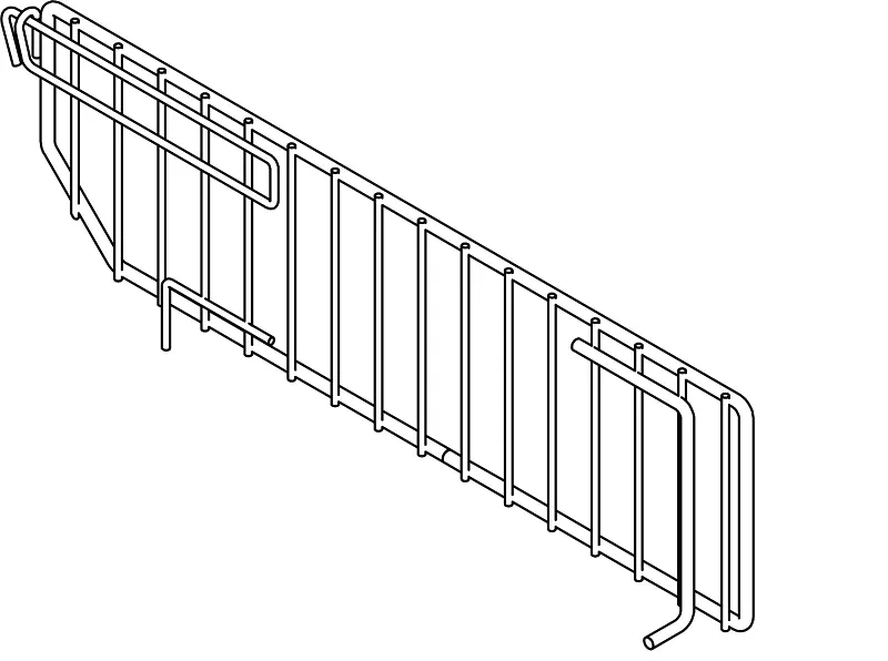 madix MD-317-1 Divider Wire Rack, Chrome, Pack of 50
