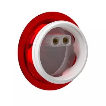 MR2SGS2S - Clearance/Marker – Red shallow lens with optics, single LED, 12V/24V