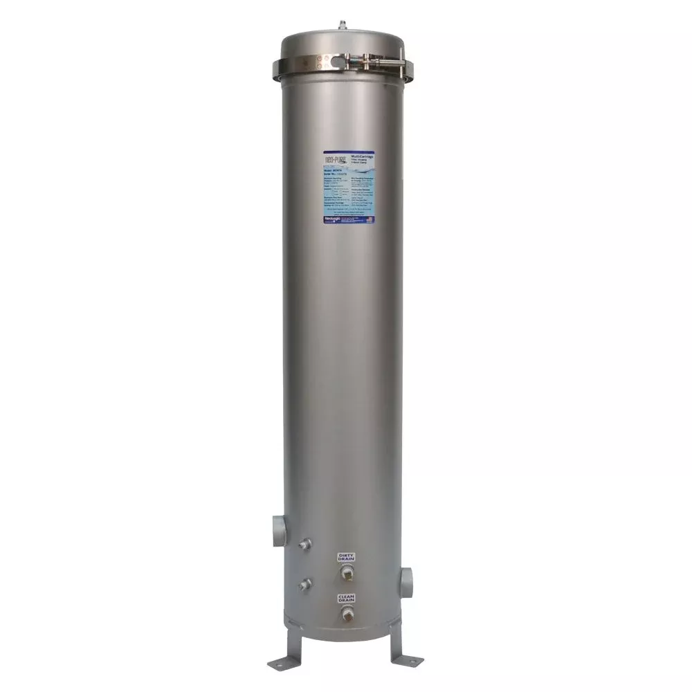 Neo-Pure 7 Round 40" Multi-Cartridge Stainless Steel Housing