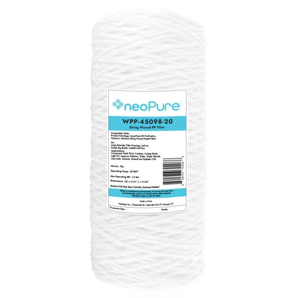 Neo-Pure WPP-45098-20 10" Surfactant FreeBB String Wound Filter 20 Micron