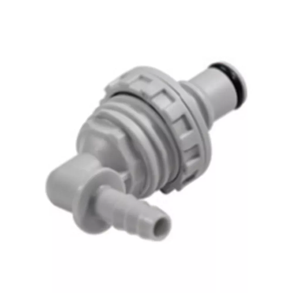 NS4D43006 Valved Panel Mount Elbow Hose Barb Coupling Insert 3/8 ID Barb