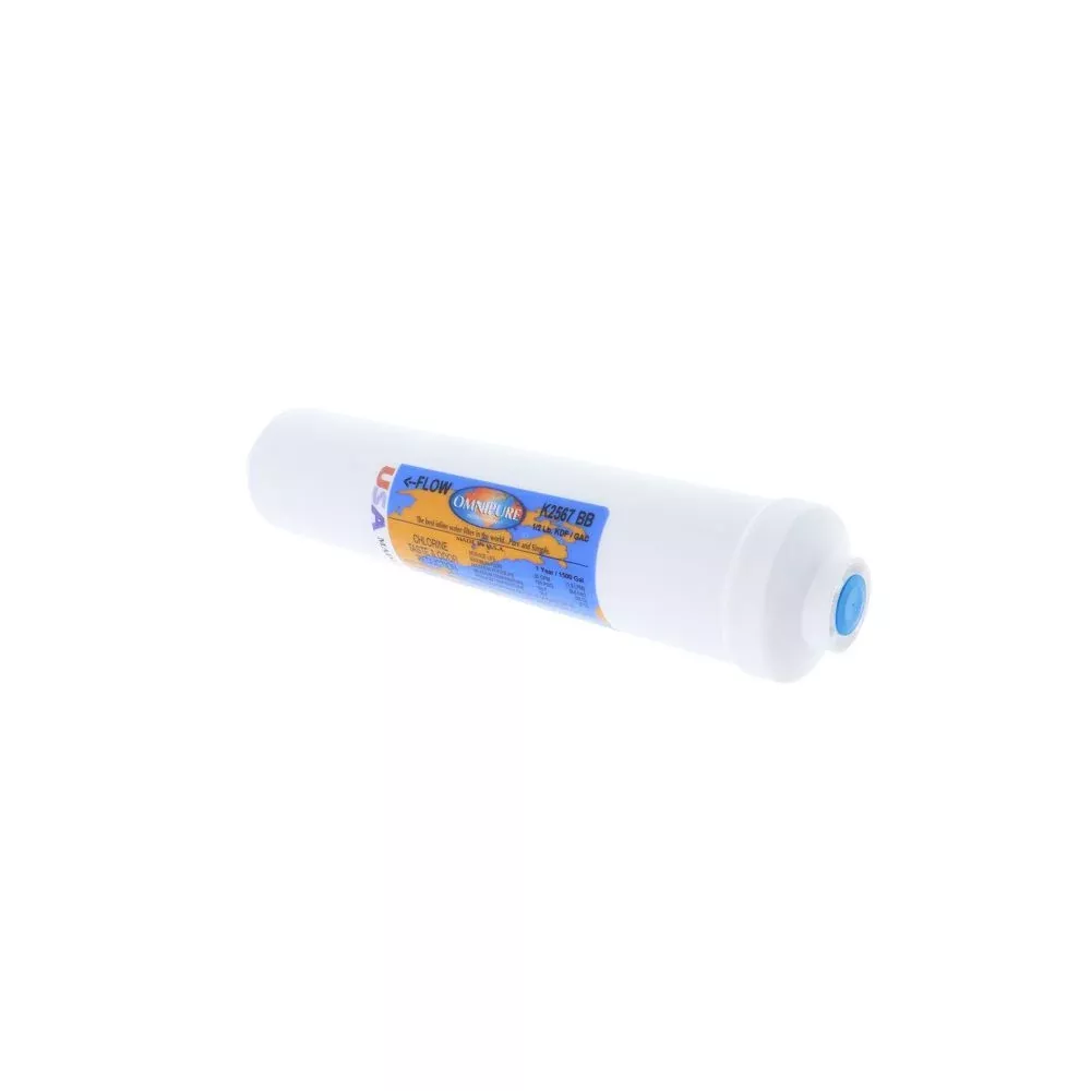 Omnipure Inline K2567-BB GAC + 0.5lb KDF 55 - 10" x 2" Filter - 1/4" FPT