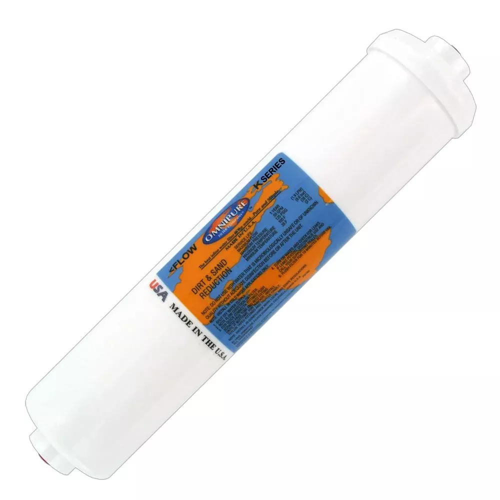 Omnipure Inline K5655-JJ DI Mixbed Resin - 12" x 2.5" Filter - 1/4" Quick Connect