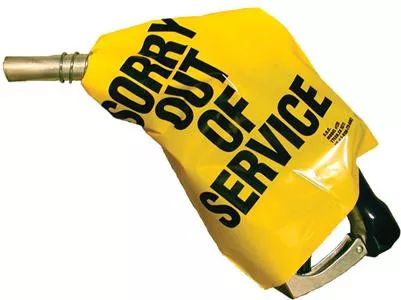 'Out of Service' Nozzle Cover (Yellow) - 12 Pack