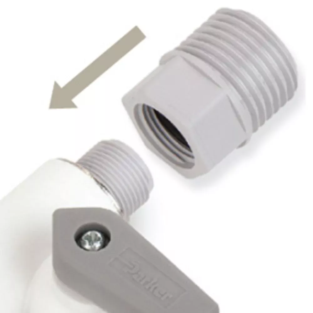 Parker LIQUIfit LFPP4VAS8 Angle Stop Adapter Valve 3/8 x 1/2 x 1/4