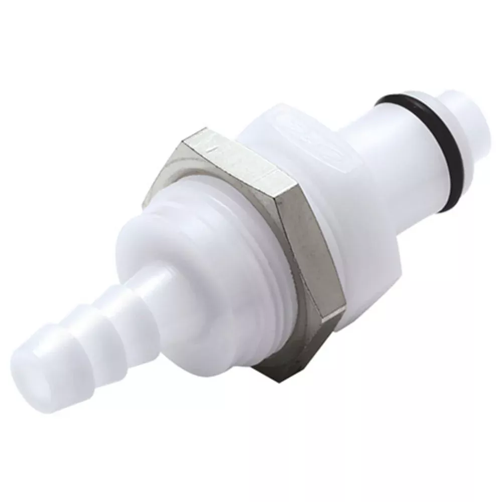 PLC42004 Panel Mount Hose Barb Coupling Insert 1/4 ID Barb