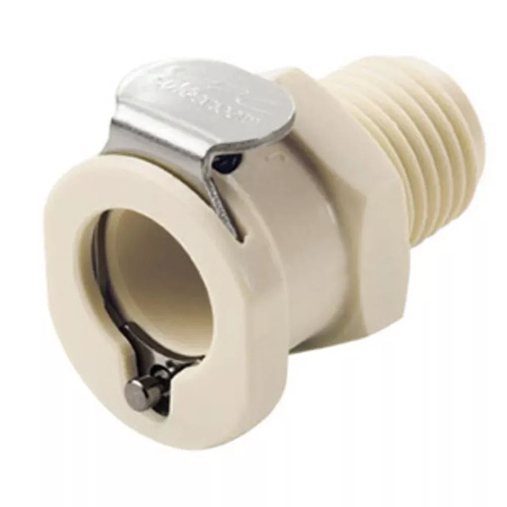 PLCD1000612BSPT Valved Male Thread Coupling Body 3/8 BSPT