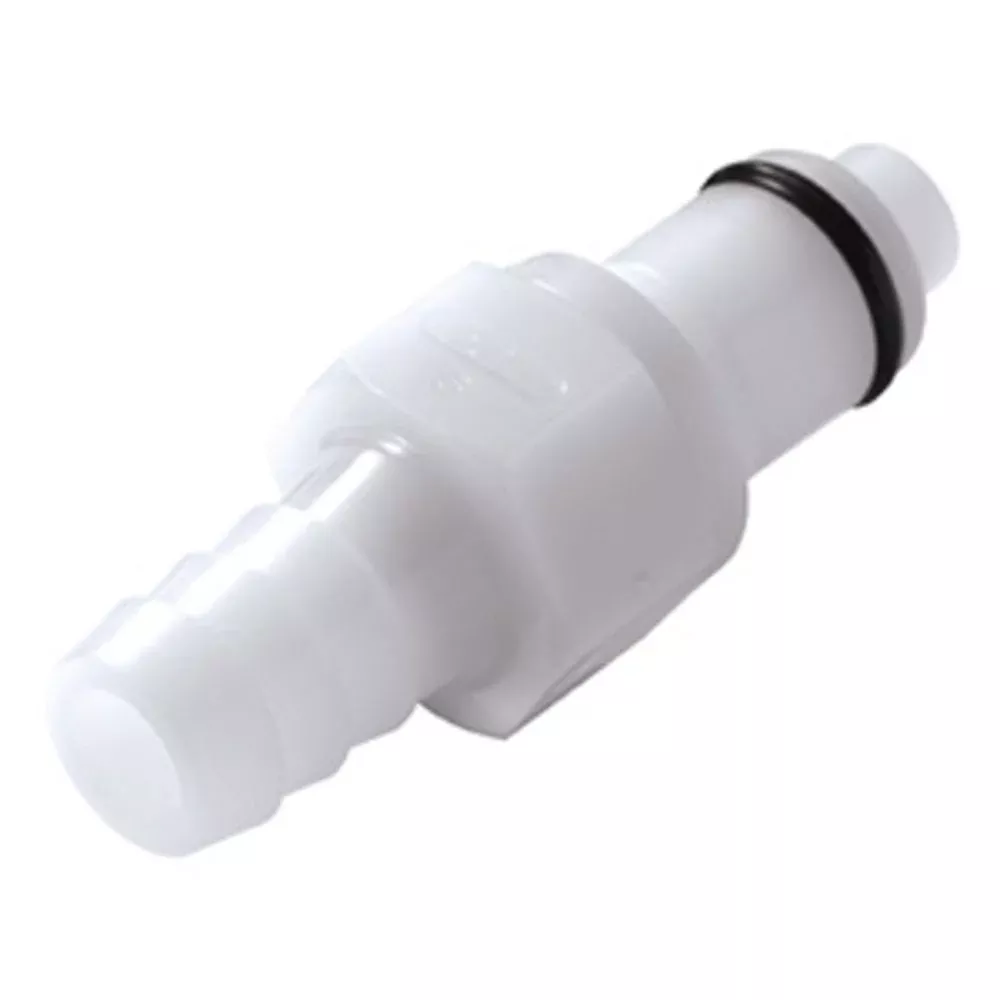 PLCD22006V Valved In-Line Hose Barb Coupling Insert 3/8 ID Barb Viton O-ring