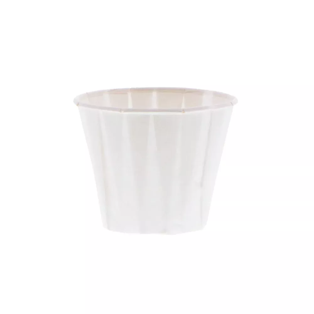 Pleated Drinking Cup 3.5 oz Rolled Rim - 2,500 per case