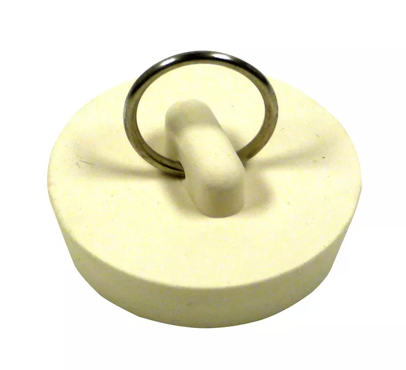 Plumb Pak Duo Fit Series PP820-6 Drain Stopper, 1-5/8- to 1-3/4 in Dia Dimensions, Rubber, White, Pack of 6
