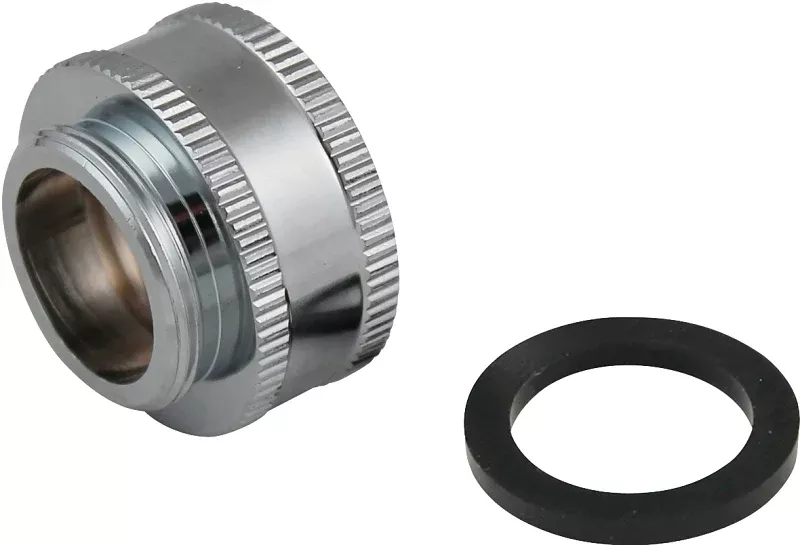 Plumb Pak PP800-64LF Faucet Aerator Adapter, 3/4 x 55/64 in, Threaded, Chrome-Plated