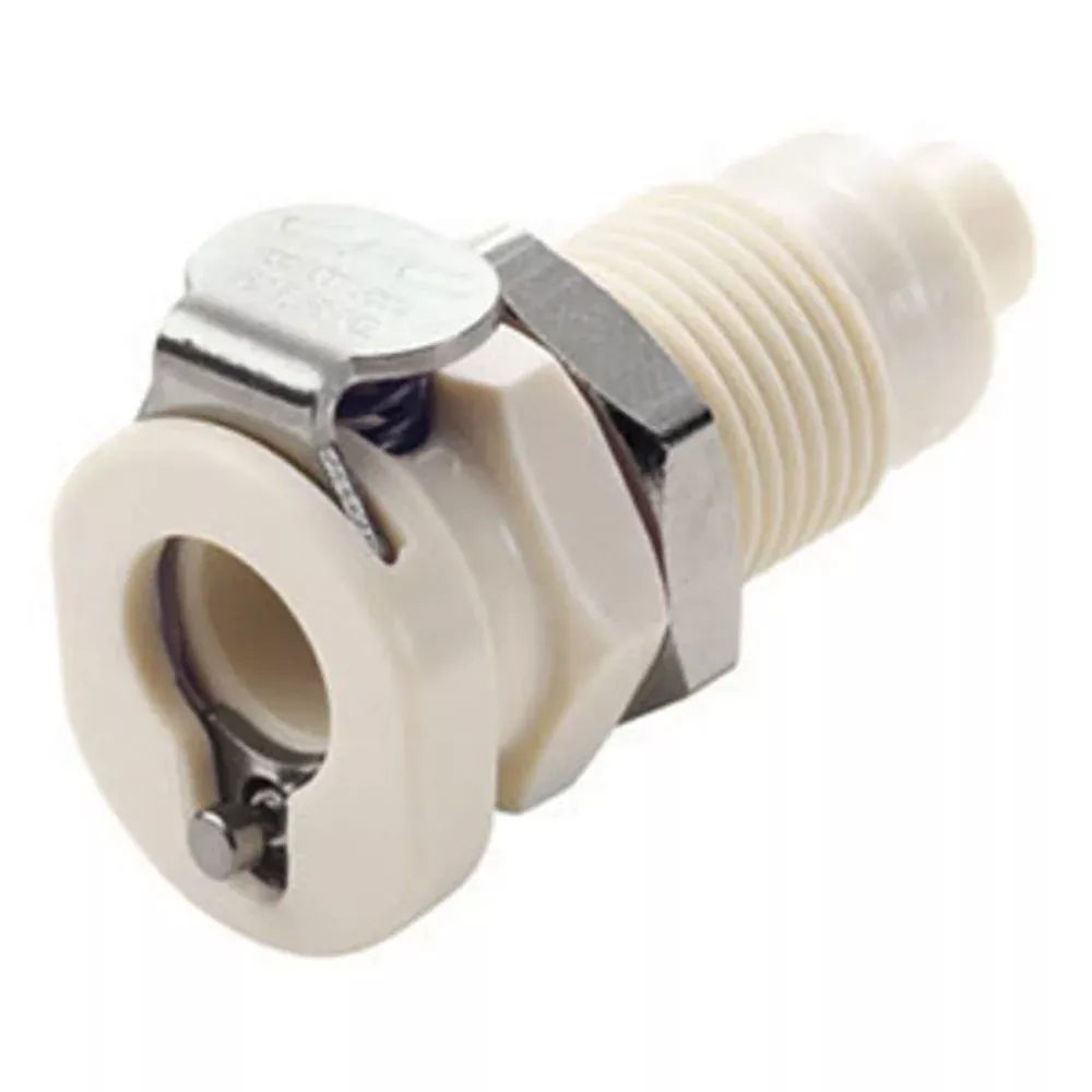 PMCD160212 Valved Panel Mount Hose Barb Coupling Body 1/8 ID Barb