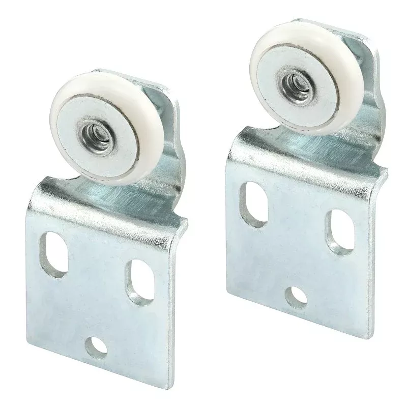 Prime-Line N 6516 Roller Assembly, 3/4 in Dia Roller, 3/8 in offset, Steel, Silver, 1-Roller, 60 lb