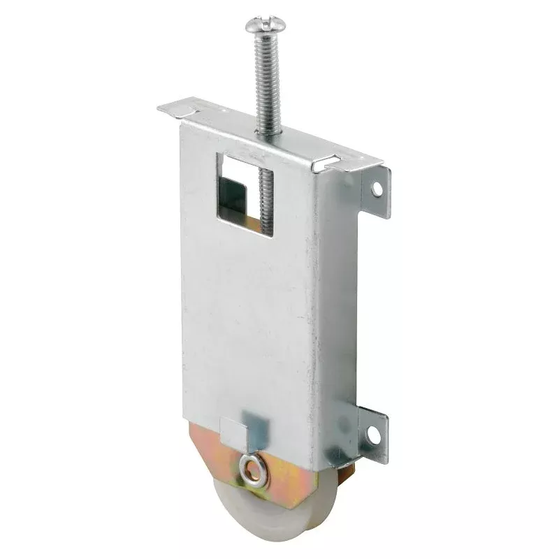 Prime-Line N 6630 Door Roller, 1-1/2 in Dia Roller, Steel, 1-Roller, Bottom Mounting