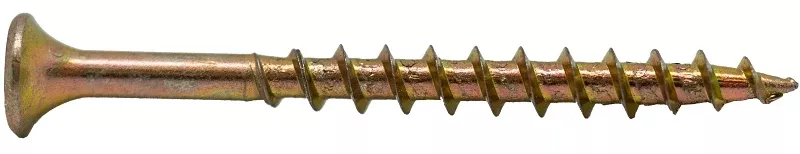 ProFIT 0333159G Screw, #9 Thread, 2-1/2 in L, Coarse Thread, Bugle Head, Star Drive, Sharp Point, Steel, Yellow Zinc