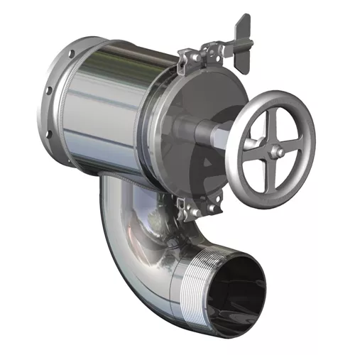 QR714SST - 4" Hydrolet QRB Valve – 90 Degree Elbow