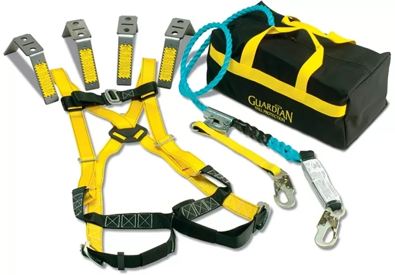 Qualcraft 00725 Sack of Safety Kit, Includes: 25 ft Vertical Lifeline Assembly with Shock Absorber