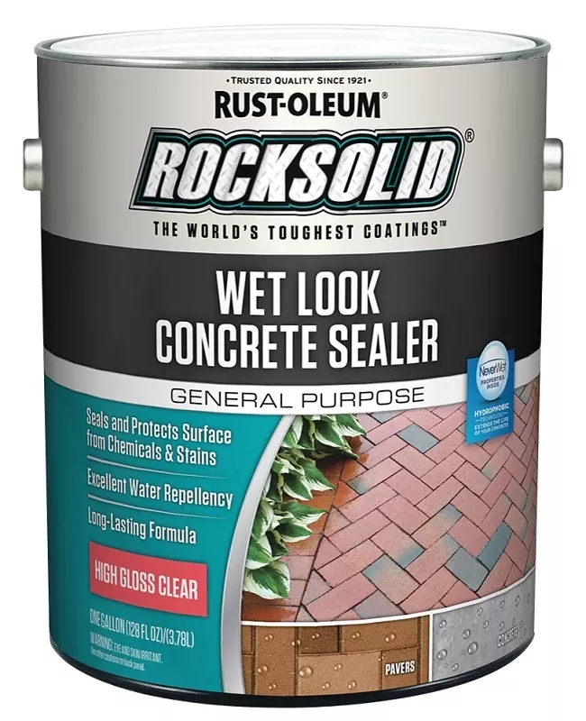 Rocksolid Wet Look Concrete Sealer, High Gloss, Gallon