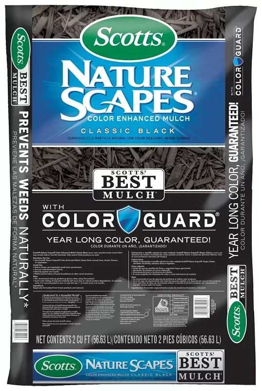 Scotts 88502440 Color Enhanced Mulch, Black, 2 cu-ft Bag