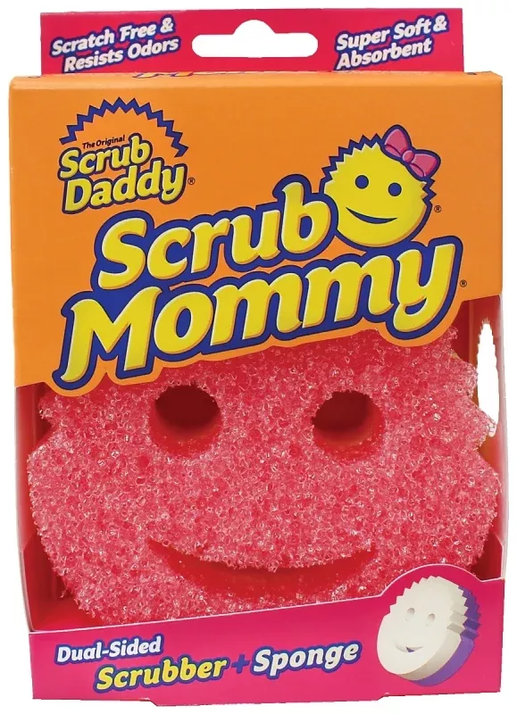 Scrub Daddy SM2016I 2-Sided Scrub Sponge, 4 in W, Polymer Foam, Pink