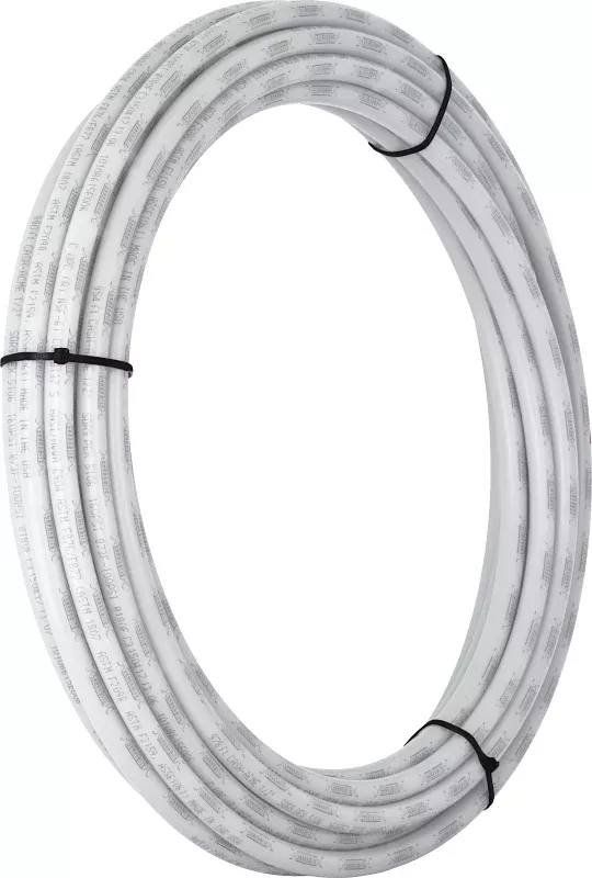 SharkBite U860W50 Pipe Tubing, 1/2 in, PEX-B, Polyethylene, White, 50 ft L
