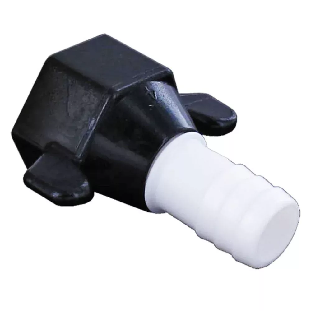 SHURflo 234-2946 Hex Swivel Straight 1/2 FNPT x 3/4 BARB Poly