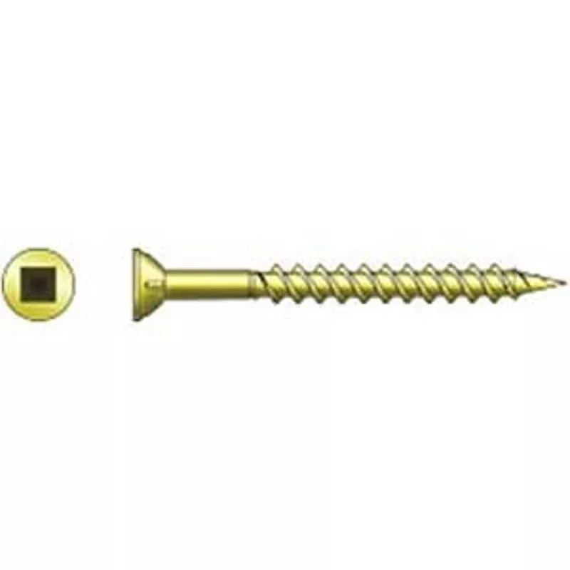 Simpson Strong-Tie Strong-Drive WSV2S Screw, #9 Thread, 2 in L, Rimmed Flat Head, T25 Drive, Zinc