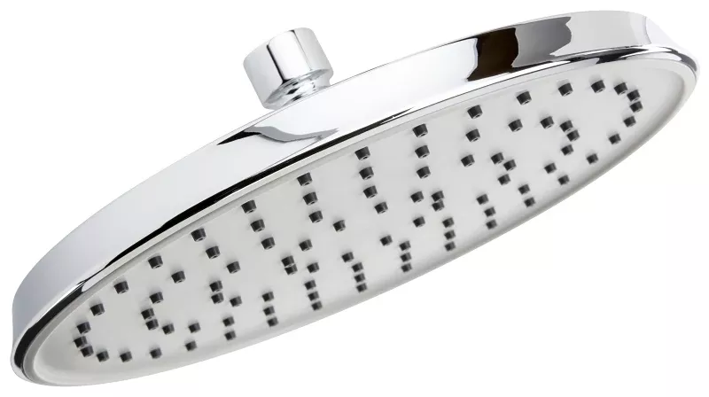 Stylewise K711CP Rain Shower Head with Full Coverage Spray, Round, 1.8 gpm, Polished Chrome, 8.4 in Dia