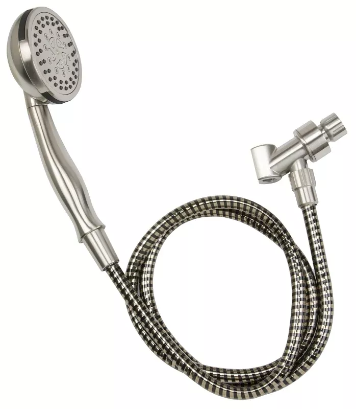 Stylewise K745BN Handheld Shower, 1.8 gpm, 5 -Spray Function, Brushed Nickel, 60 in L Hose