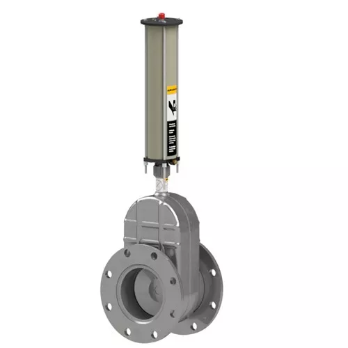 SV756MSTS - Pneumatic Operated 6in Sliding Valve (Replaceable O-ring Seat) – ANSI Flange x ANSI Flange