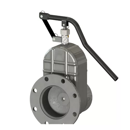 SV966MSM - Manual 6" Sliding Valve – 6" Threaded Pipe x ANSI Flange