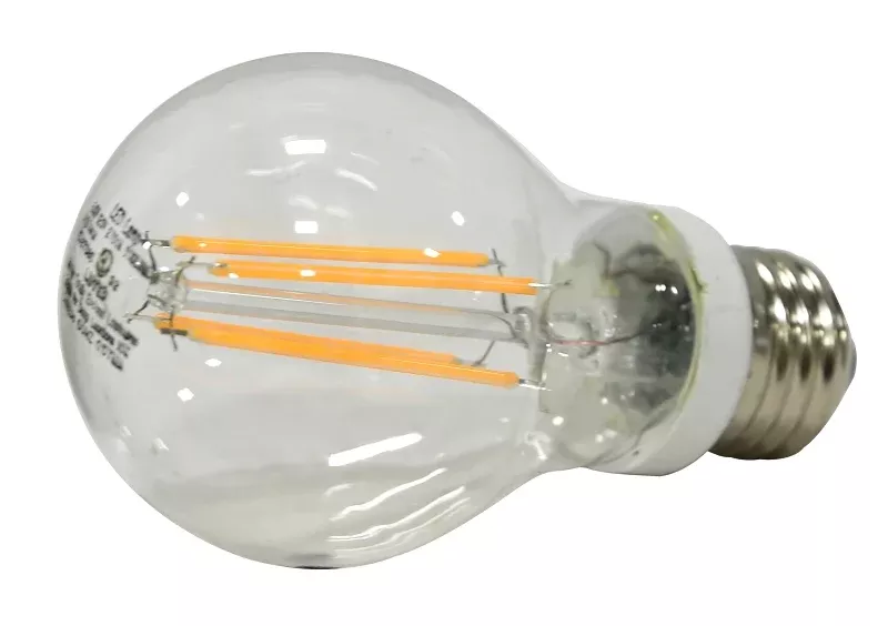 Sylvania 40700 LED Bulb, General-Purpose, A19 Lamp, 60 W Equivalent, E26 Lamp Base, Dimmable, Clear, Soft White Light, Pack of 6