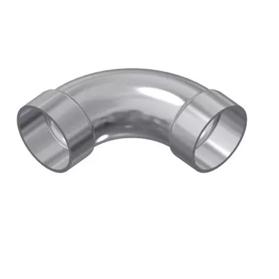 T40111A - 3"90degree Aluminum Long Radius Bend Belled