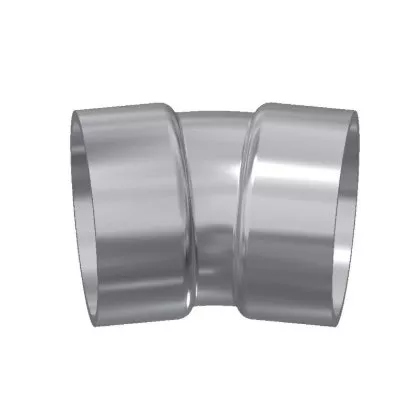 T40126F - 4" 15degree Aluminum Long Radius Bend Belled
